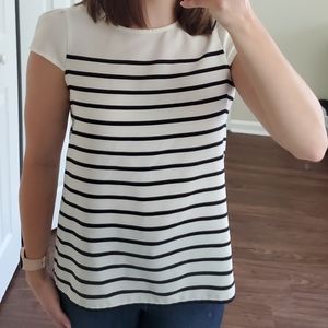 LOFT Striped Work Blouse
